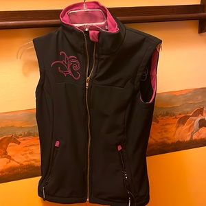 Roper black embroidered vest